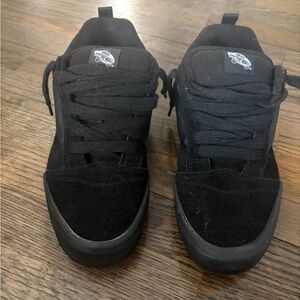 Vans Black Low-Top Canvas & Suede Skate Shoes